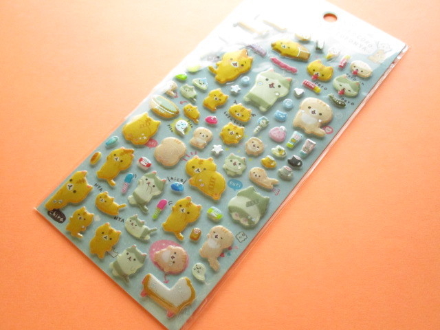 Photo1: Kawaii Cute Funi Funi Prism Sticker Sheet San-x *Corocorocoronya (SE43401)