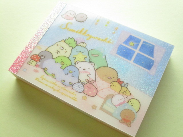Photo1: Kawaii Cute Mini Memo Pad Sumikkogurashi San-x *いっしょにおとまり会 (MW56601-1）