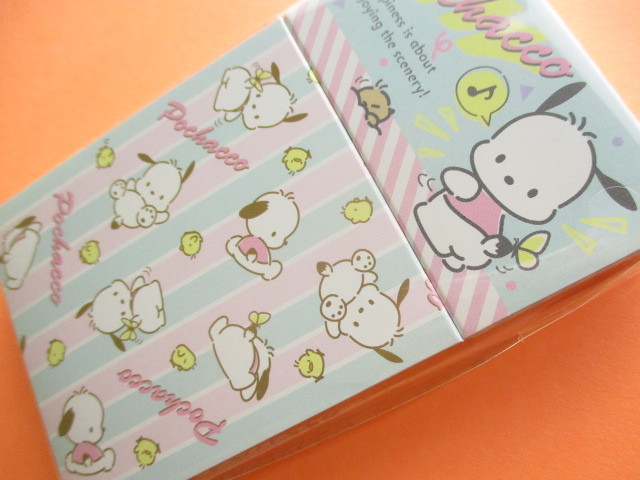 Kawaii Cute Mini Memo Pad & Sticker Flakes Set Sanrio Original *Pochacco  (86183-9 Po) - Kawaii Shop Japan