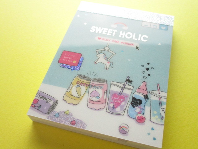 Photo1: Kawaii Cute Mini Memo Pad Unicorn Holic Q-LiA *Sweet Holic Party (44494)