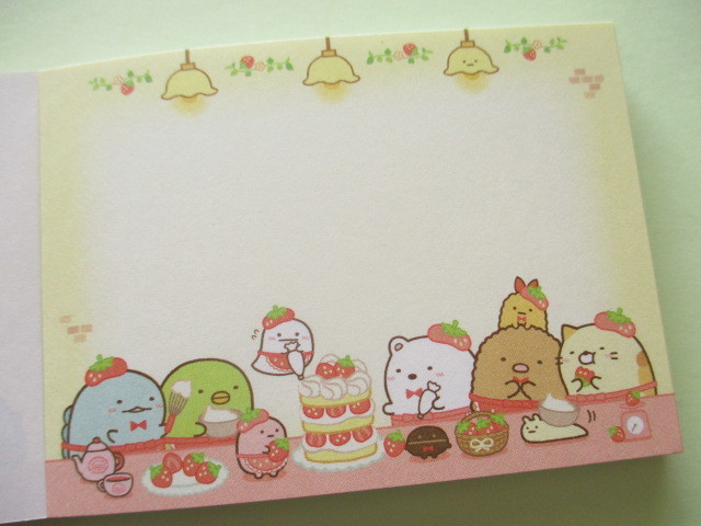 Photo: Kawaii Cute Mini Memo Pad Sumikkogurashi San-x *Strawberry Fair (MW58601-1)