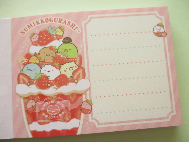 Photo: Kawaii Cute Mini Memo Pad Sumikkogurashi San-x *Strawberry Fair (MW58601-4)