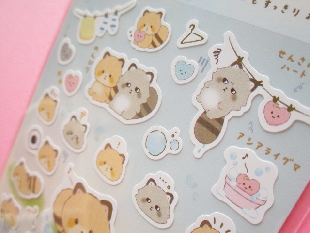 Photo: Kawaii Cute Sticker Sheet Kokoroaraiguma San-x *ココロもすっきりおせんたく (SE46701)