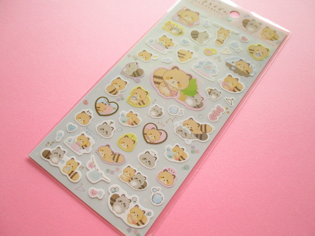 Photo1: Kawaii Cute Sticker Sheet Kokoroaraiguma San-x *ココロもすっきりおせんたく (SE46801)