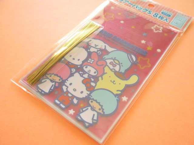 Photo1: 8pcs Kawaii Cute Sanrio Characters  Clear Bags Set (CBS-MIX)