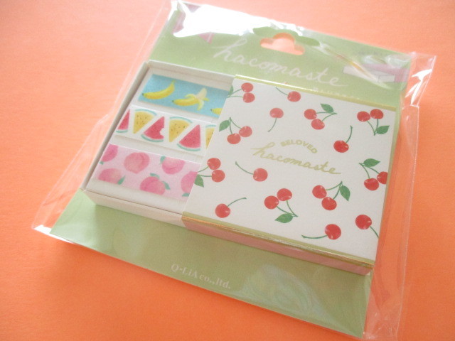 Photo1: Kawaii Cute Beloved Hacomaste Masking Tape Sticker Q-LiA *Fruits (41037)