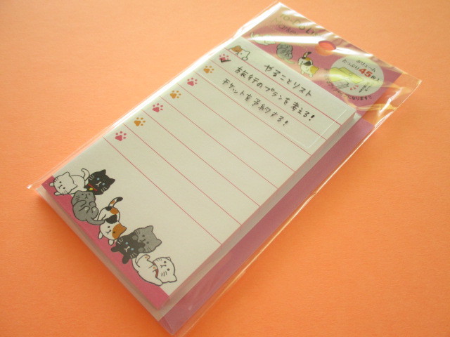 Photo1: Kawaii Cute To-Do List Marker Mini Sticky Note Mind Wave *Cat (38738)