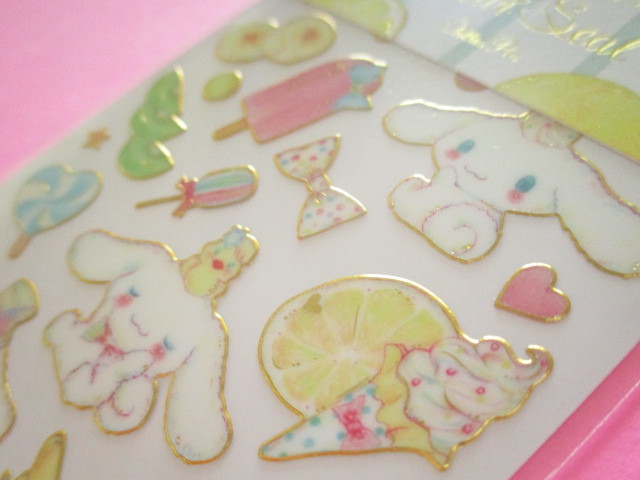 Photo: Kawaii Cute Stickers Sheet  Cinnamoroll × たけいみき Miki Takei Sanrio *Fresh Citrus (US-15459)