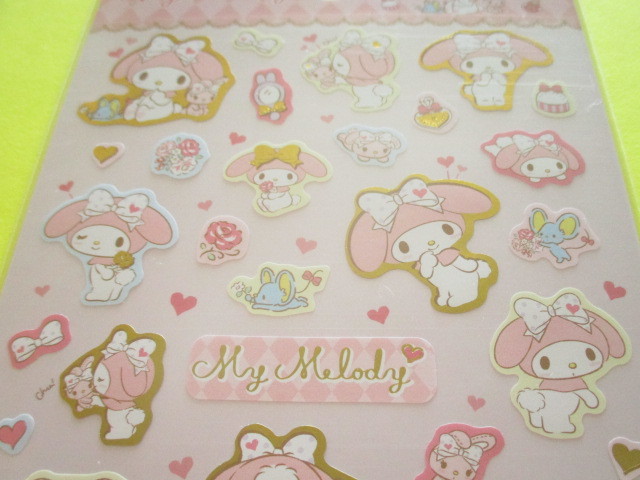 Photo: Kawaii Cute Stickers Sheet Sanrio *My Melody (Stylish logo)