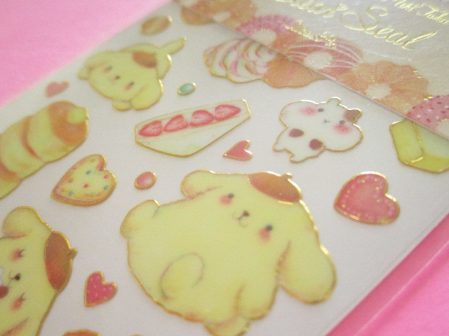 Photo: Kawaii Cute Stickers Sheet  POMPOMPURIN × たけいみき Miki Takei Sanrio *Soufflé (US-15461)