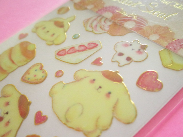 Photo: Kawaii Cute Stickers Sheet  POMPOMPURIN × たけいみき Miki Takei Sanrio *Soufflé (US-15461)