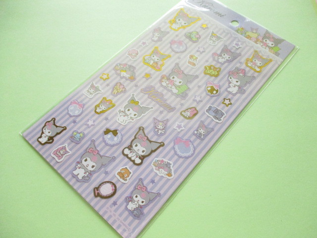 Photo1: Kawaii Cute Stickers Sheet Sanrio *Kuromi (Stuffed Toy)