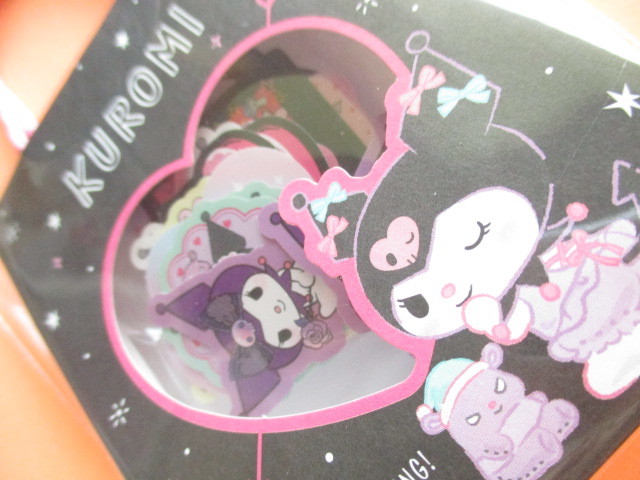 Photo: Kawaii Cute  Mini Paper Bagged Sticker Flakes Sack Sanrio original *Kuromi (95035-1)