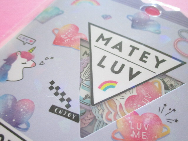 Photo: Kawaii Cute Sticker Flakes Sack Q-LiA *Matey Luv (51043)