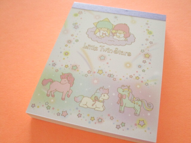Photo1: Kawaii Cute Mini  Memo Pad Sanrio *Little Twin Stars (Unicorn）