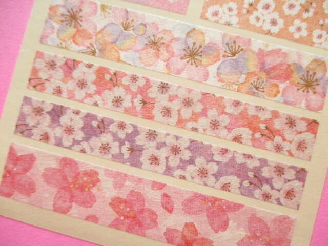 Photo: Beautiful Masking Stick Seals Stickers Set Kyowa *Cherry blossom Sakura (62-A16)