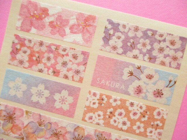 Photo: Beautiful Masking Stick Seals Stickers Set Kyowa *Cherry blossom Sakura (62-A16)