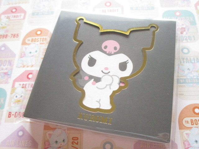 Photo1: Kawaii Cute Square Memo Pad Sanrio Origimal *Kuromi  (41047-1)