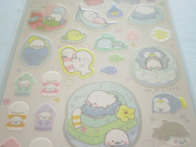 Photo: Kawaii Cute Stickers Sheet Mamegoma San-x *Feel the Sea at Home (SE50601)