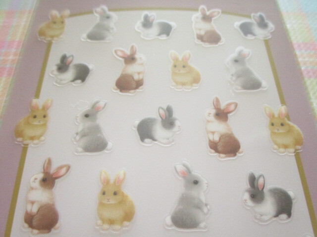 Photo:  Kawaii Cute Noble Journey Stickers Sheet Mind Wave *Rabbit (80781)