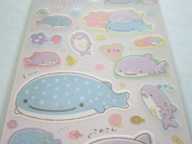 Photo: Kawaii Cute Stickers Sheet Jinbesan San-x *Jinbesan & Samesan (SE50501)