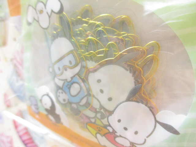 Photo: Kawaii Cute T-shirt Summer Sticker Flakes Sack Sanrio Original *Pochacco (60781-9)
