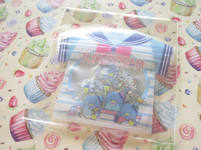 Photo1: Kawaii Cute T-shirt Summer Sticker Flakes Sack Sanrio Original *TUXEDO SAM  (60788-6)