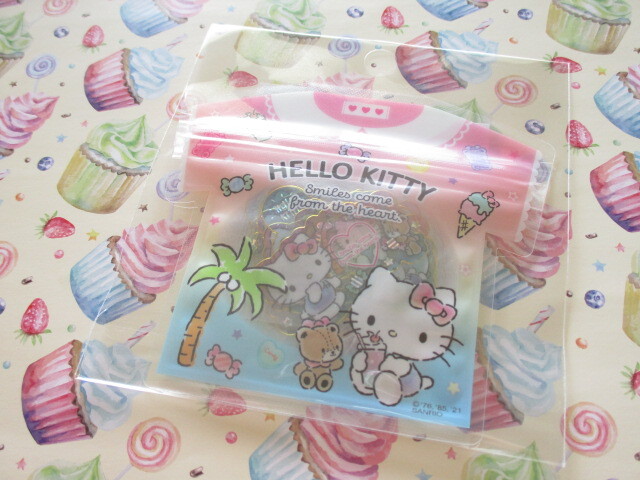 Photo1: Kawaii Cute T-shirt Summer Sticker Flakes Sack Sanrio Original *Hello Kitty  (60762-2)