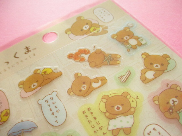 Photo: Kawaii Cute Sticker Sheet Rilakkuma San-x *Rilakkuma, by your side. (SE50701)