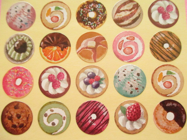 Photo: Kawaii Cute Masking Stick Seals Stickers Set Kyowa *Sweets Collection (62-168)