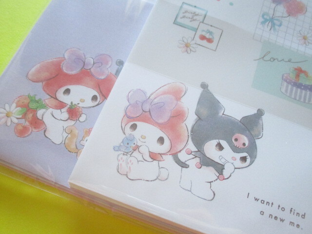 Photo: Kawaii Cute Sanrio Letter Set Cute Model *My Melody & Kuromi (300477)