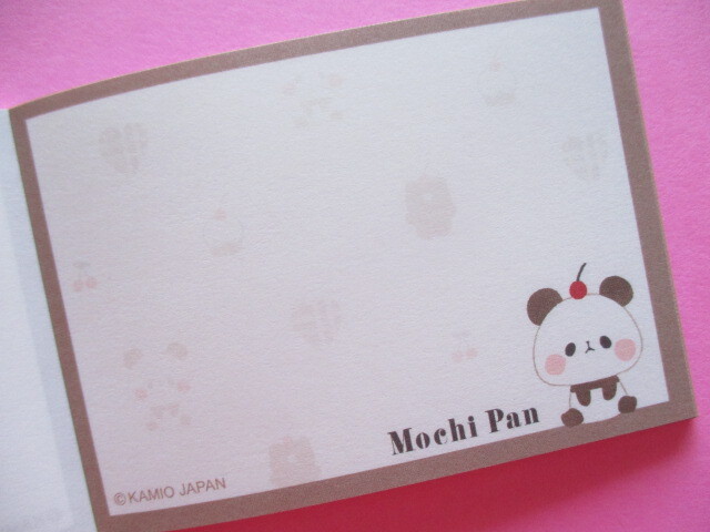 Photo: Kawaii Cute Mini Memo Pad Mochi Mochi Panda Kamio Japan *Mocha Cherry (41438)