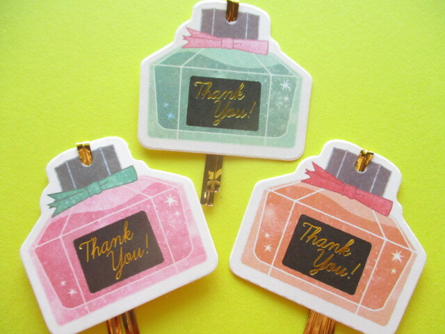 Photo: Paper Tags Set *Perfume Bottle (EE8-4011) "Thank You!"