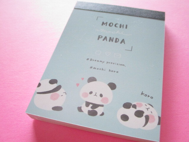 Photo1: Kawaii Cute Mini Memo Pad Mochi Mochi Panda Kamio Japan *Mochi Koro (200598)