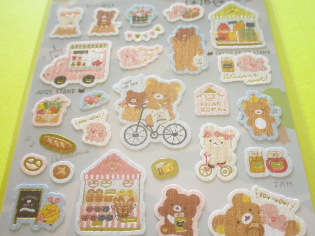 Photo: Kawaii Cute Sticker Sheet Rilakkuma San-x * Rilakkuma Marche (SE51102)