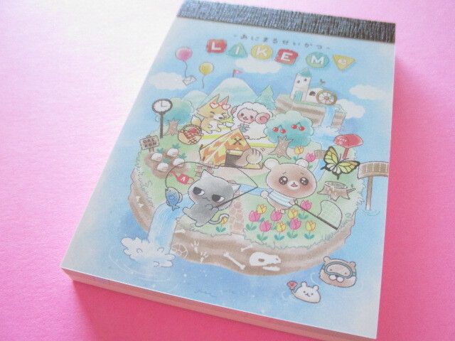 Photo1: Kawaii Cute Mini Memo Pad Animal Like Me Q-LiA *Daytime (64038) 