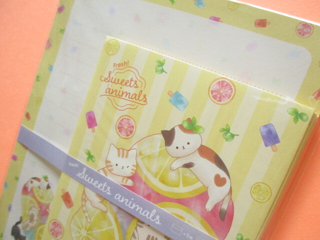 Photo: Kawaii Cute Letter Set Kyowa *Fresh! Sweets Animals (42-098 Yellow)