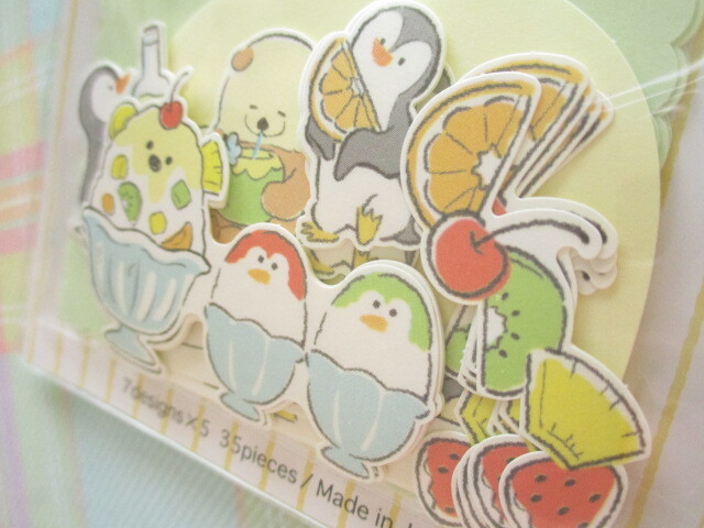 Photo: Kawaii Cute Sticker Flakes Sack Shirokuma & Friends Gaia *Shaved Ice (467048)