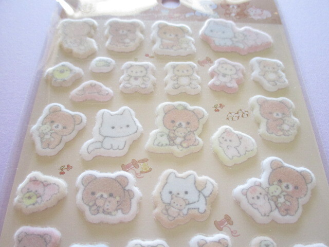 Photo: Kawaii Cute Puffy Stickers Sheet Rilakkuma San-x *Let's make a cute plushie together! (SE51501)