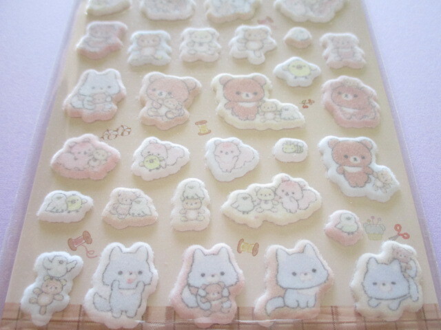 Photo: Kawaii Cute Puffy Stickers Sheet Rilakkuma San-x *Let's make a cute plushie together! (SE51501)