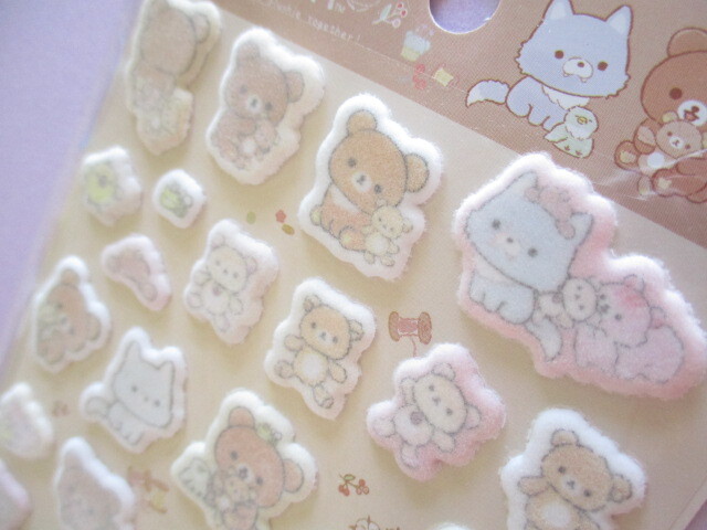 Photo: Kawaii Cute Puffy Stickers Sheet Rilakkuma San-x *Let's make a cute plushie together! (SE51501)