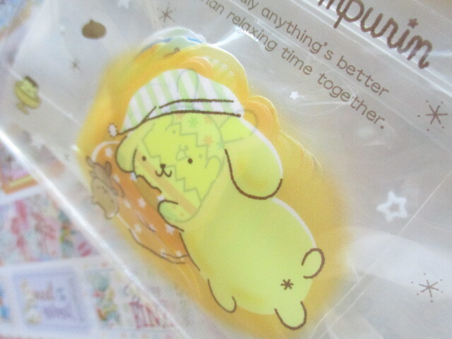 Photo: Kawaii Cute Sticker Flakes Sack in Mini Zipper Case Sanrio Original *POMPOMPURIN (97768-3)