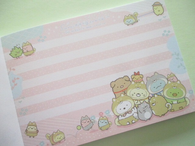 Photo: Kawaii Cute Large Memo Pad Sumikkogurashi San-x *Playing with a puppy (MH08201)