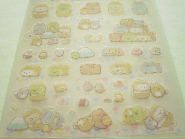 Photo: Kawaii Cute Stickers Sheet Sumikkogurashi San-x *Playing with a puppy (SE52601)