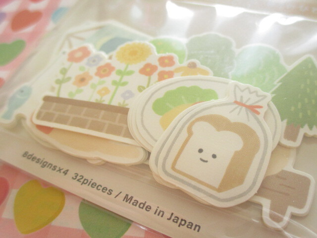 Photo: Kawaii Cute ほんわか Animal Sticker Flakes Sack Gaia *ひと休み (467391)