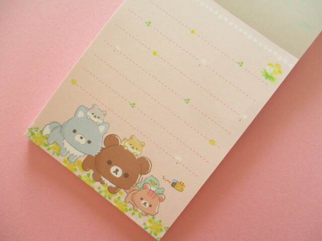 Photo: Kawaii Cute Mini Memo Pad Rilakkuma San-x *Dandelion and Twin Hamsters (MH08601-2)