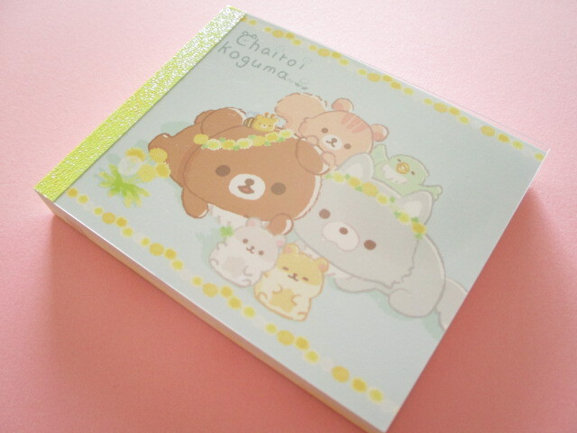 Photo1: Kawaii Cute Mini Memo Pad Rilakkuma San-x *Dandelion and Twin Hamsters (MH08601-1)