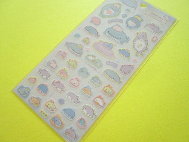 Photo1: Kawaii Cute Stickers Sheet Jinbesan San-x *Jinbesan & Umiusagi (SE53402)