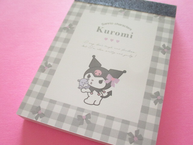 Photo1: Kawaii Cute Mini Memo Pad Kuromi Sanrio *Réve De Ruban (301288) 
