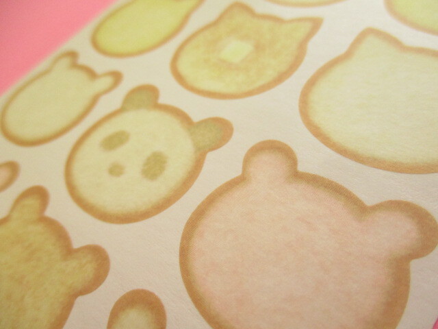 Photo: Kawaii Cute Masking Label Stickers Set Do-Best *Animal Toast B (LJP-ST-17-B)